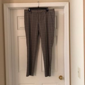 Plaid straight-leg trouser